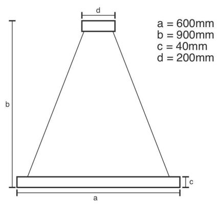 LED Aptumšojama lustra ar auklu LED/42W/230V 3000-6500K d. 60 cm + tālvadības pults