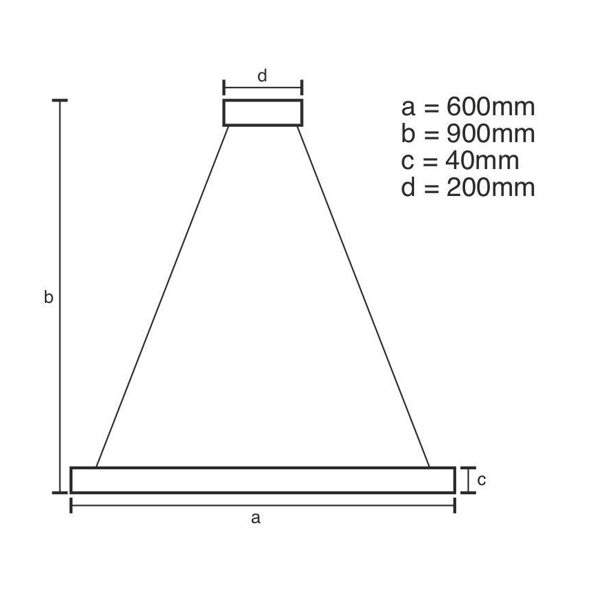 LED Aptumšojama lustra ar auklu LED/42W/230V 3000-6500K d. 60 cm + tālvadības pults