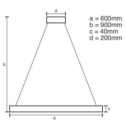 LED Aptumšojama lustra ar auklu LED/42W/230V 3000-6500K + tālvadības pults