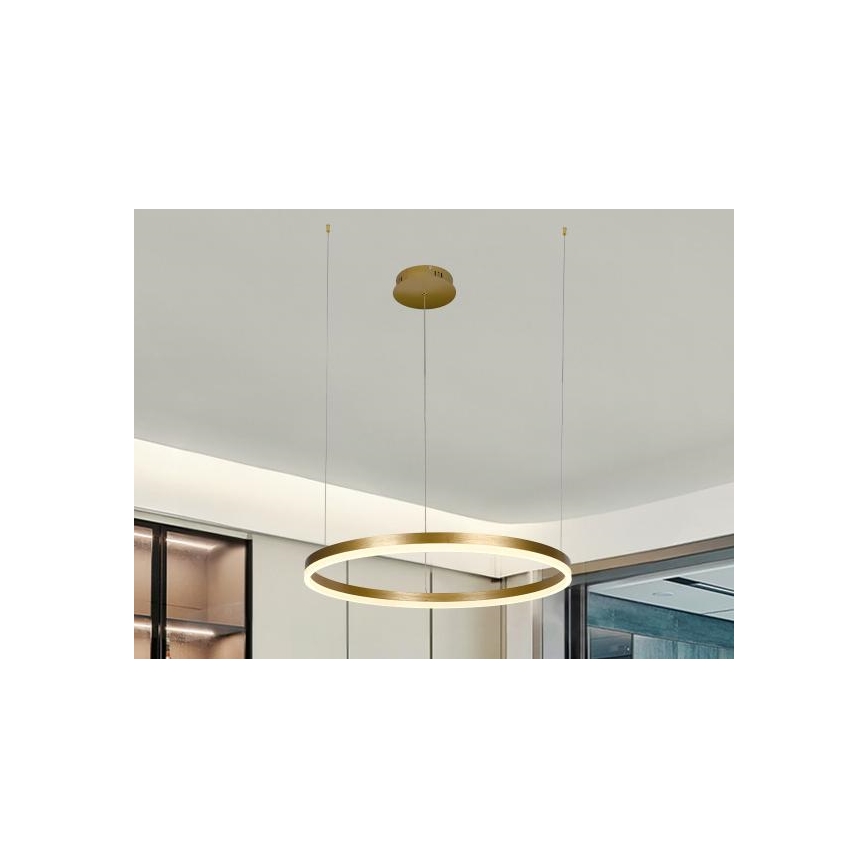 LED Aptumšojama lustra ar auklu LED/42W/230V 3000-6500K d. 60 cm + tālvadības pults