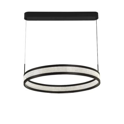 LED Aptumšojama lustra ar auklu LED/45W/230V 3000-6500K d. 60 cm melna + tālvadības pults