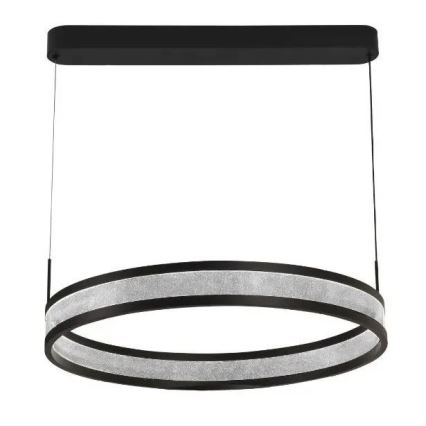 LED Aptumšojama lustra ar auklu LED/45W/230V 3000-6500K d. 60 cm melna + tālvadības pults