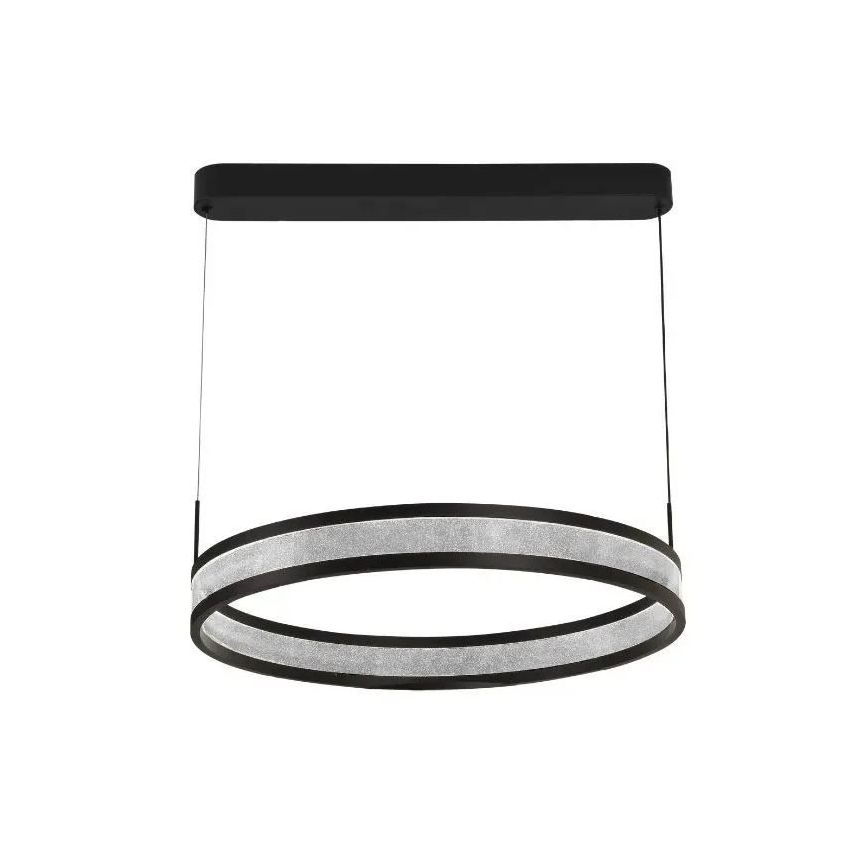 LED Aptumšojama lustra ar auklu LED/45W/230V 3000-6500K d. 60 cm melna + tālvadības pults