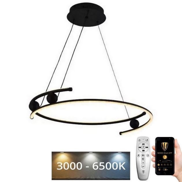 LED Aptumšojama lustra ar auklu LED/50W/230V 3000-6500K + tālvadības pults