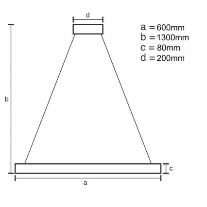 LED Aptumšojama lustra ar auklu LED/50W/230V 3000-6500K + tālvadības pults