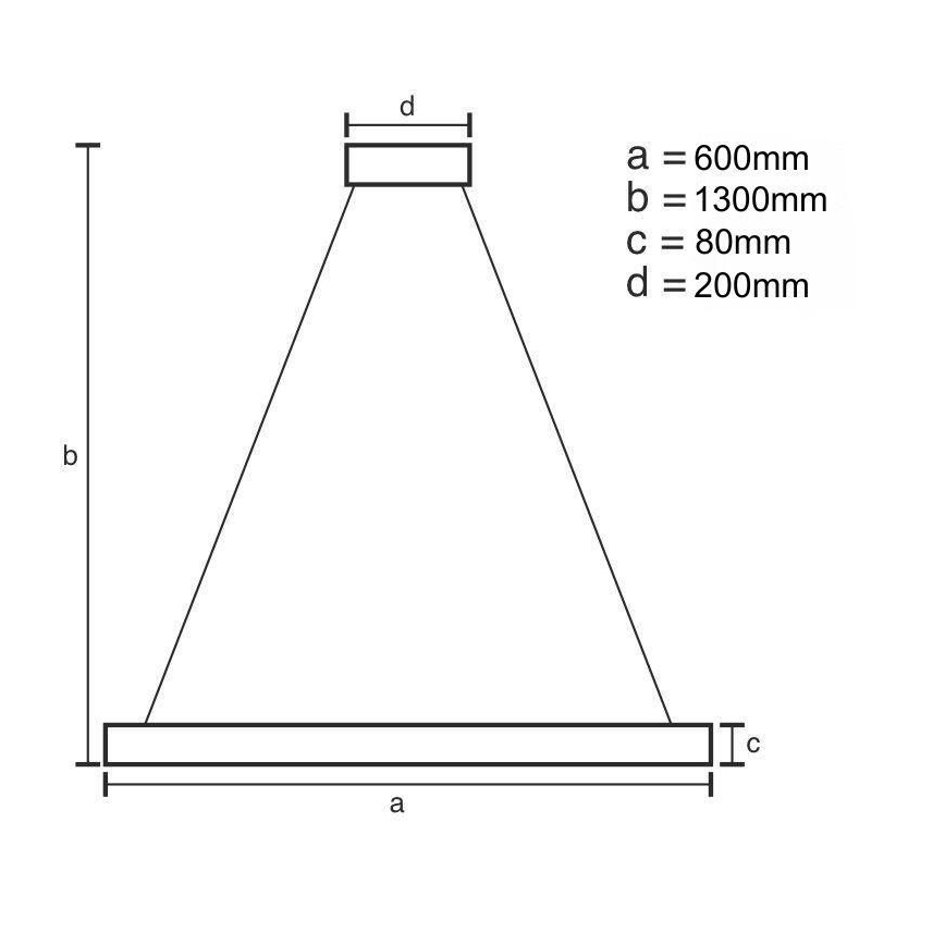 LED Aptumšojama lustra ar auklu LED/50W/230V 3000-6500K + tālvadības pults