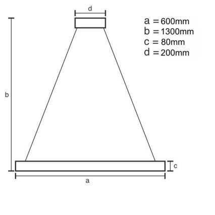 LED Aptumšojama lustra ar auklu LED/50W/230V 3000-6500K + tālvadības pults