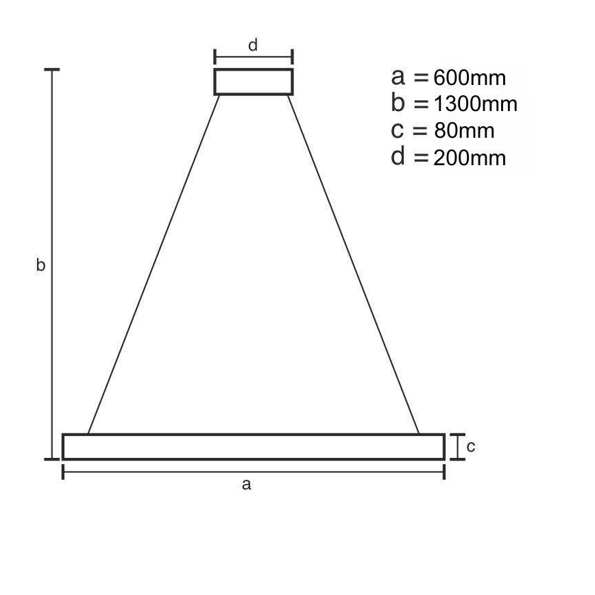 LED Aptumšojama lustra ar auklu LED/50W/230V 3000-6500K + tālvadības pults