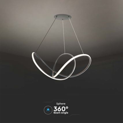 LED Aptumšojama lustra ar auklu LED/50W/230V 3000K melna