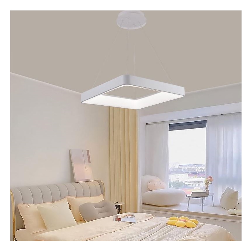 LED Aptumšojama lustra ar auklu LED/55W/230V 3000-6500K balta + tālvadības pults