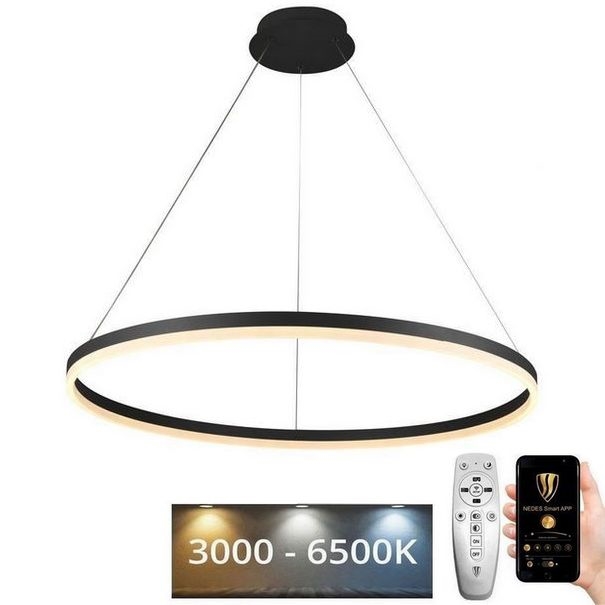 LED Aptumšojama lustra ar auklu LED/55W/230V 3000-6500K + tālvadības pults