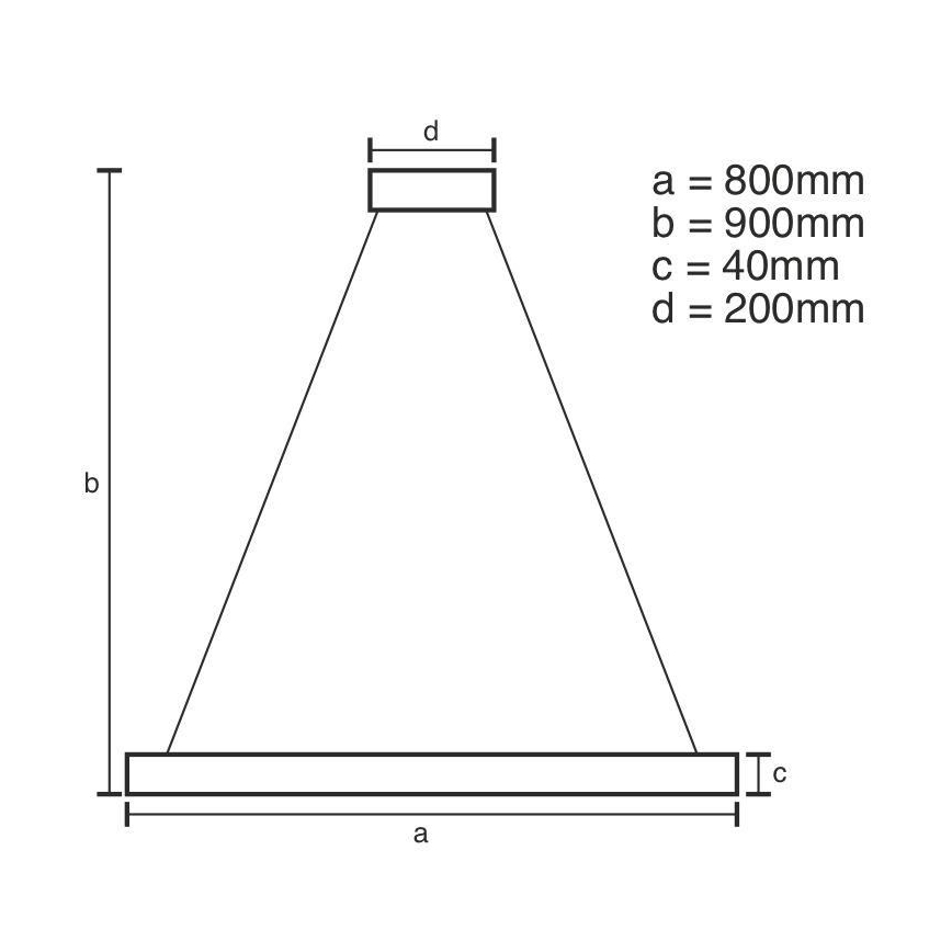 LED Aptumšojama lustra ar auklu LED/55W/230V 3000-6500K + tālvadības pults