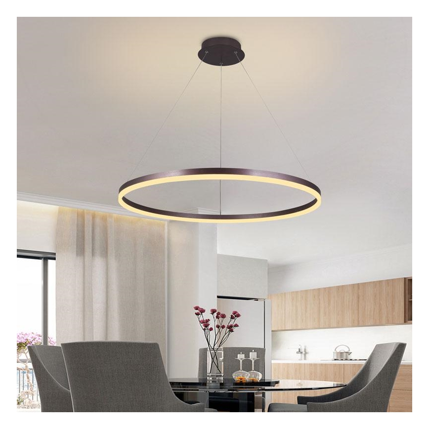 LED Aptumšojama lustra ar auklu LED/55W/230V 3000-6500K + tālvadības pults