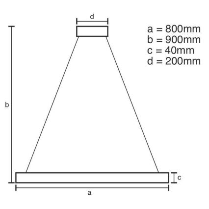 LED Aptumšojama lustra ar auklu LED/55W/230V 3000-6500K + tālvadības pults