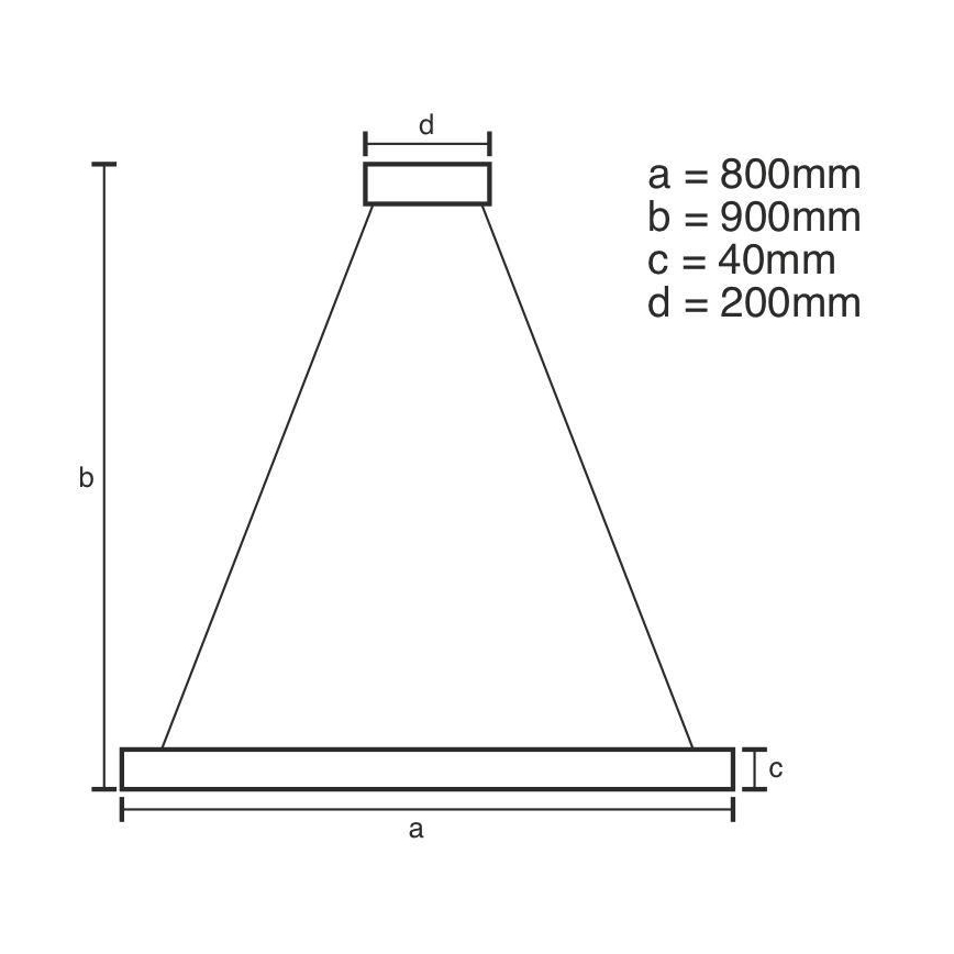 LED Aptumšojama lustra ar auklu LED/55W/230V 3000-6500K + tālvadības pults