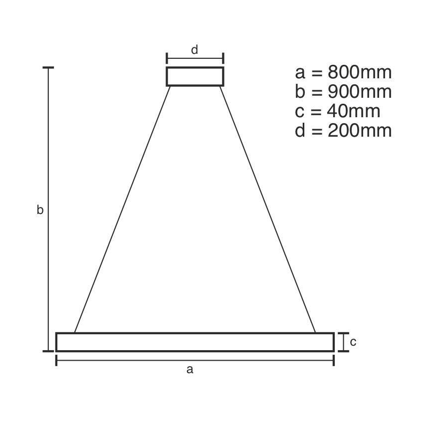 LED Aptumšojama lustra ar auklu LED/55W/230V 3000-6500K d. 80 cm + tālvadības pults