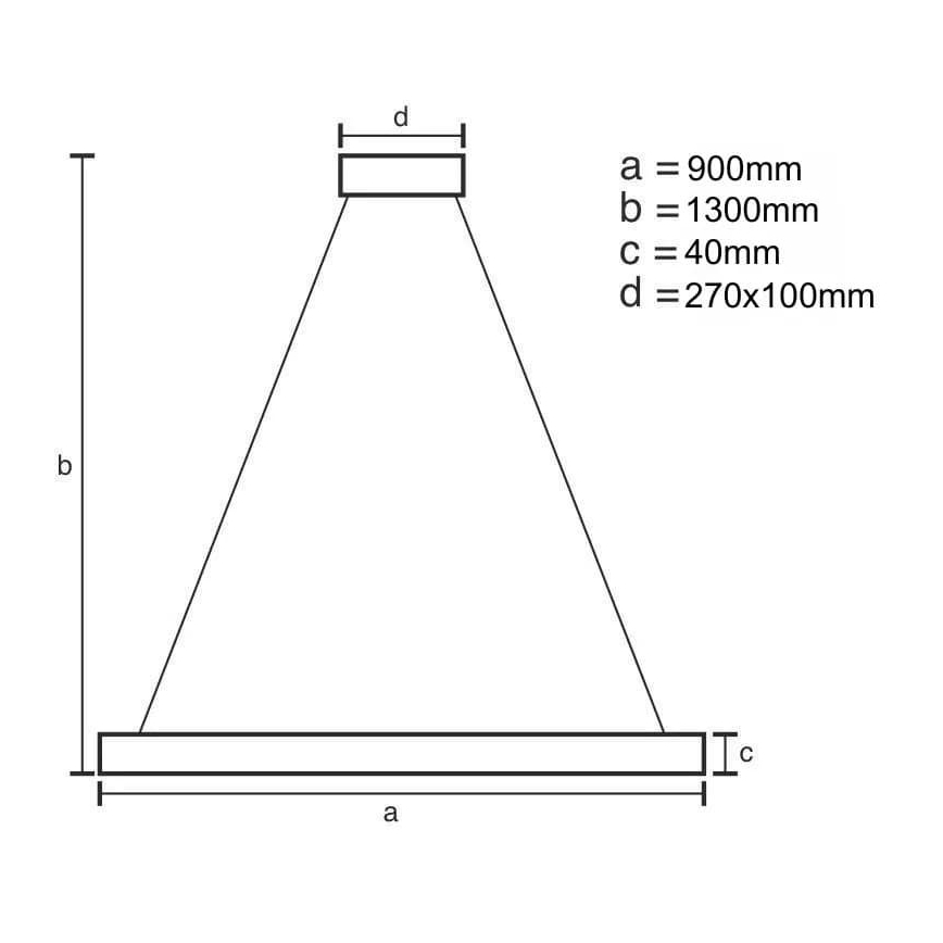 LED Aptumšojama lustra ar auklu LED/55W/230V 3000-6500K + tālvadības pults