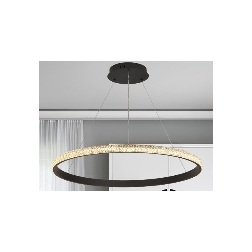 LED Aptumšojama lustra ar auklu LED/55W/230V 3000-6500K d. 80 cm + tālvadības pults