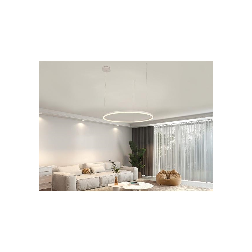 LED Aptumšojama lustra ar auklu LED/55W/230V 3000-6500K + tālvadības pults