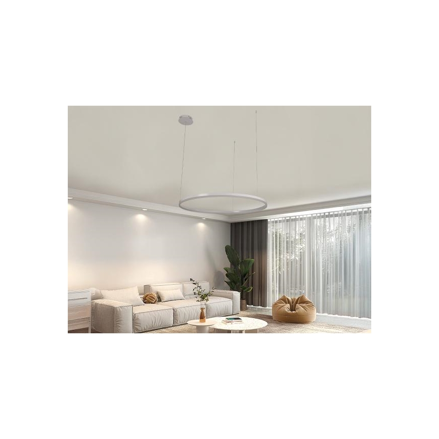 LED Aptumšojama lustra ar auklu LED/55W/230V 3000-6500K + tālvadības pults