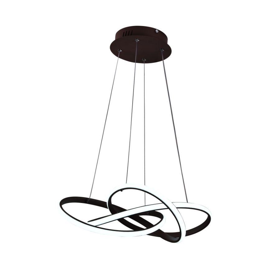 LED Aptumšojama lustra ar auklu LED/65W/230V 3000-6500K brūna + tālvadības pults