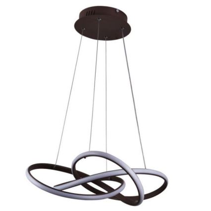 LED Aptumšojama lustra ar auklu LED/65W/230V 3000-6500K d. 48 cm brūna + tālvadības pults