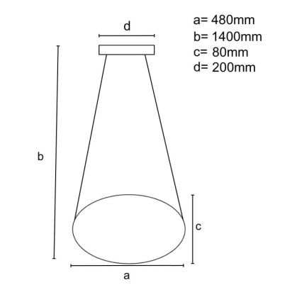 LED Aptumšojama lustra ar auklu LED/65W/230V 3000-6500K brūna + tālvadības pults