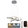LED Aptumšojama lustra ar auklu LED/65W/230V 3000-6500K d. 48 cm pelēka + tālvadības pults