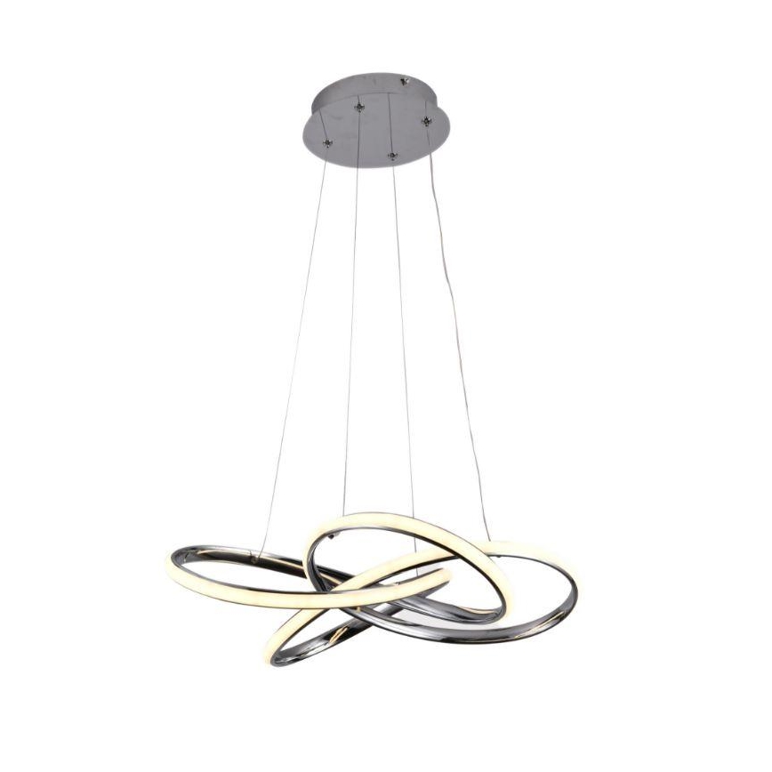 LED Aptumšojama lustra ar auklu LED/65W/230V 3000-6500K hroms + tālvadības pults