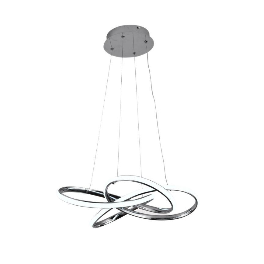 LED Aptumšojama lustra ar auklu LED/65W/230V 3000-6500K hroms + tālvadības pults