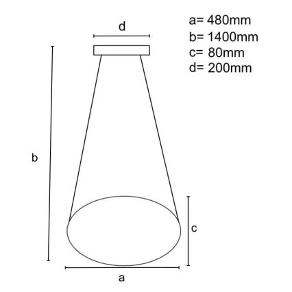 LED Aptumšojama lustra ar auklu LED/65W/230V 3000-6500K hroms + tālvadības pults