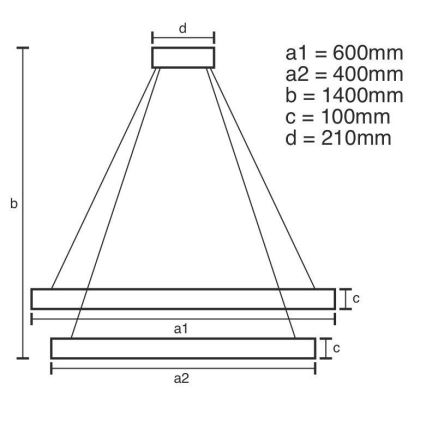 LED Aptumšojama kristāla lustra ar auklu LED/65W/230V 3000-6500K spīdīgi hromēts + tālvadības pults