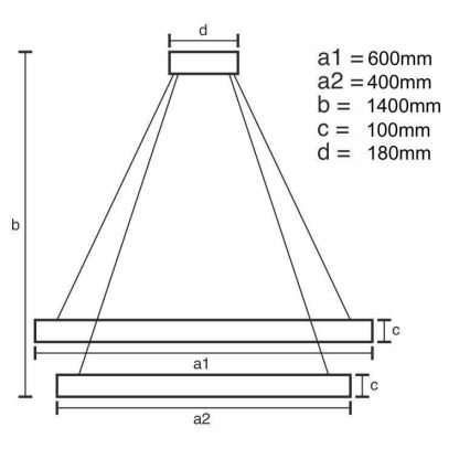 LED Aptumšojama kristāla lustra ar auklu LED/65W/230V 3000-6500K hroms + tālvadības pults