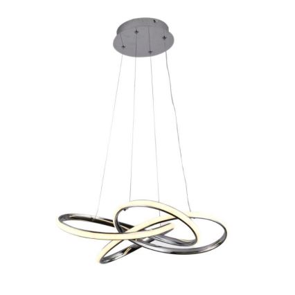 LED Aptumšojama lustra ar auklu LED/65W/230V 3000-6500K d. 48 cm pelēka + tālvadības pults