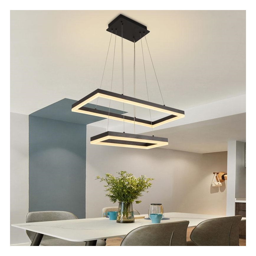 LED Aptumšojama lustra ar auklu LED/65W/230V 3000-6500K + tālvadības pults