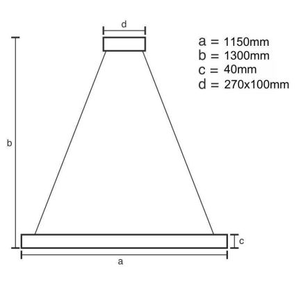 LED Aptumšojama lustra ar auklu LED/65W/230V 3000-6500K + tālvadības pults