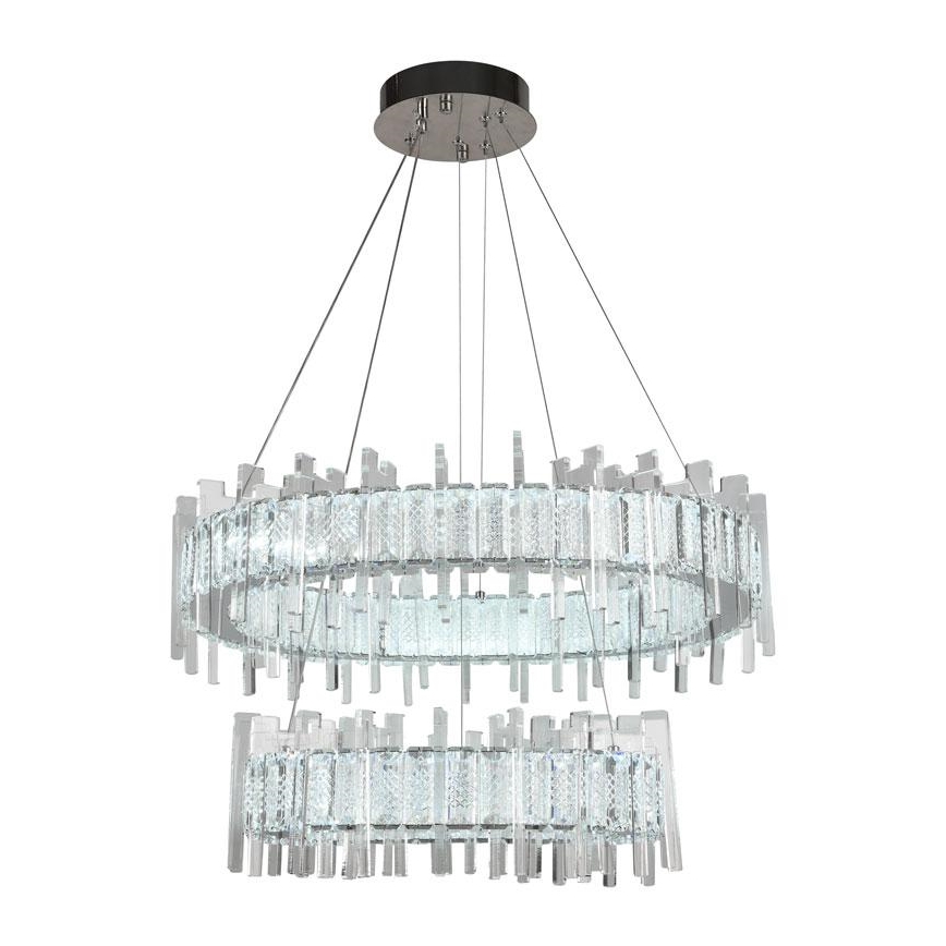LED Aptumšojama kristāla lustra ar auklu LED/65W/230V 3000-6500K + tālvadības pults