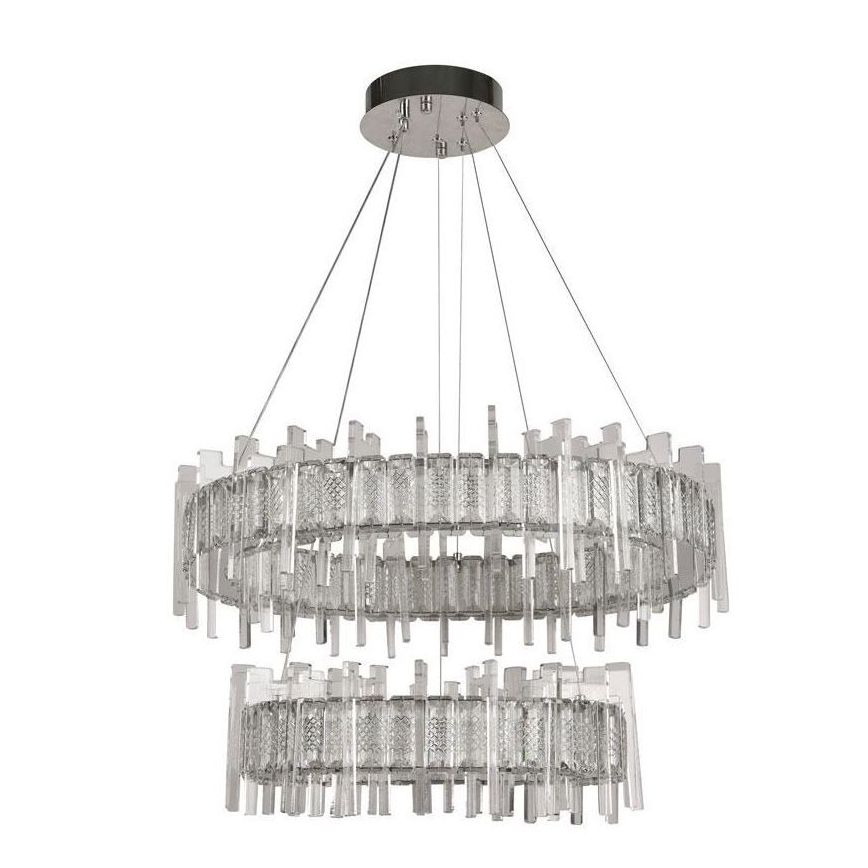 LED Aptumšojama kristāla lustra ar auklu LED/65W/230V 3000-6500K + tālvadības pults