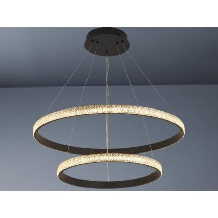 LED Aptumšojama lustra ar auklu LED/65W/230V 3000-6500K d. 60 cm + tālvadības pults