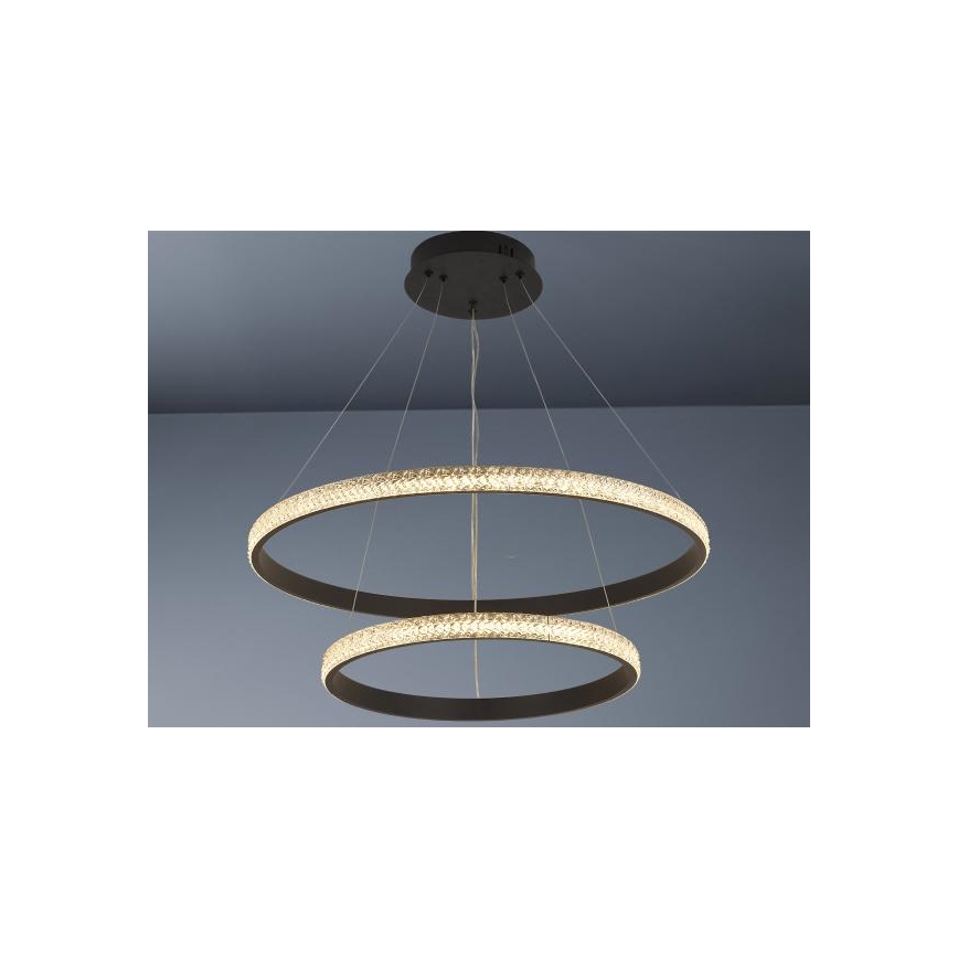 LED Aptumšojama lustra ar auklu LED/65W/230V 3000-6500K d. 60 cm + tālvadības pults