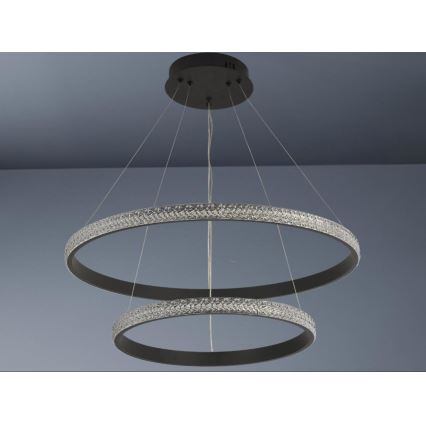 LED Aptumšojama lustra ar auklu LED/65W/230V 3000-6500K d. 60 cm + tālvadības pults