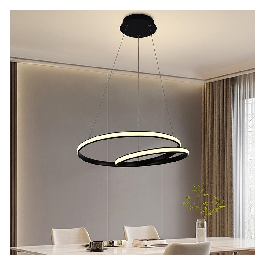 LED Aptumšojama lustra ar auklu LED/65W/230V 3000-6500K d. 56 cm + tālvadības pults
