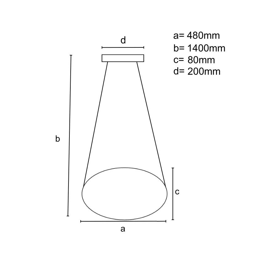 LED Aptumšojama lustra ar auklu LED/65W/230V 3000-6500K d. 48 cm zelta + tālvadības pults