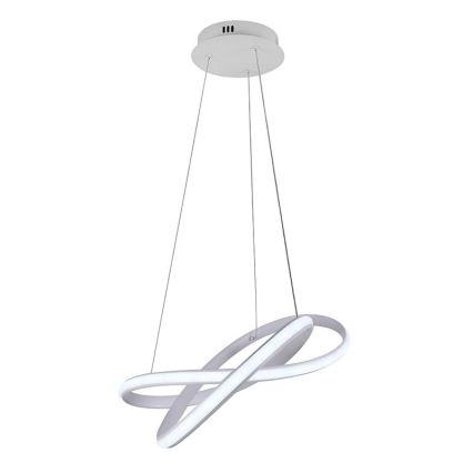LED Aptumšojama lustra ar auklu LED/70W/230V 3000-6500K d. 55 cm balta + tālvadības pults