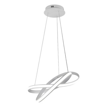 LED Aptumšojama lustra ar auklu LED/70W/230V 3000-6500K d. 55 cm balta + tālvadības pults