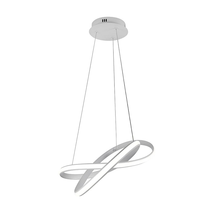 LED Aptumšojama lustra ar auklu LED/70W/230V 3000-6500K d. 55 cm balta + tālvadības pults