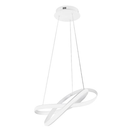LED Aptumšojama lustra ar auklu LED/70W/230V 3000-6500K d. 55 cm balta + tālvadības pults
