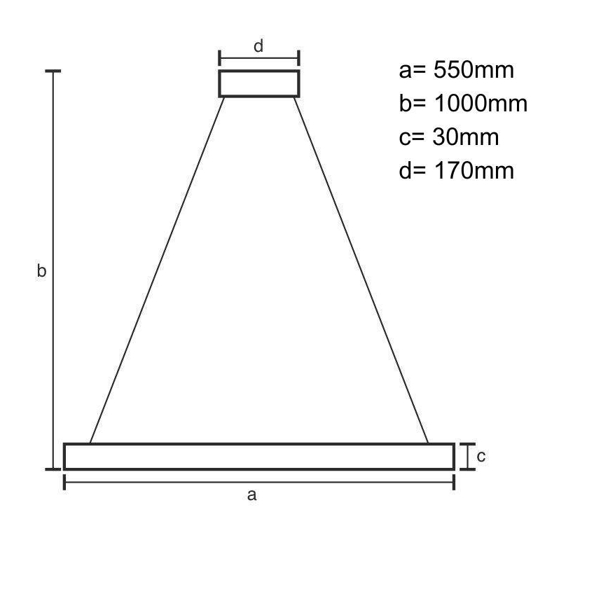 LED Aptumšojama lustra ar auklu LED/70W/230V 3000-6500K d. 55 cm balta + tālvadības pults