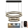 LED Aptumšojama lustra ar auklu LED/70W/230V 3000-6500K d. 60 cm melna + tālvadības pults