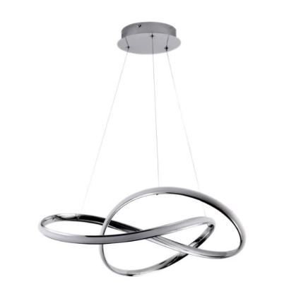 LED Aptumšojama lustra ar auklu LED/70W/230V 3000-6500K d. 60 cm spīdīgi hromēts + tālvadības pults